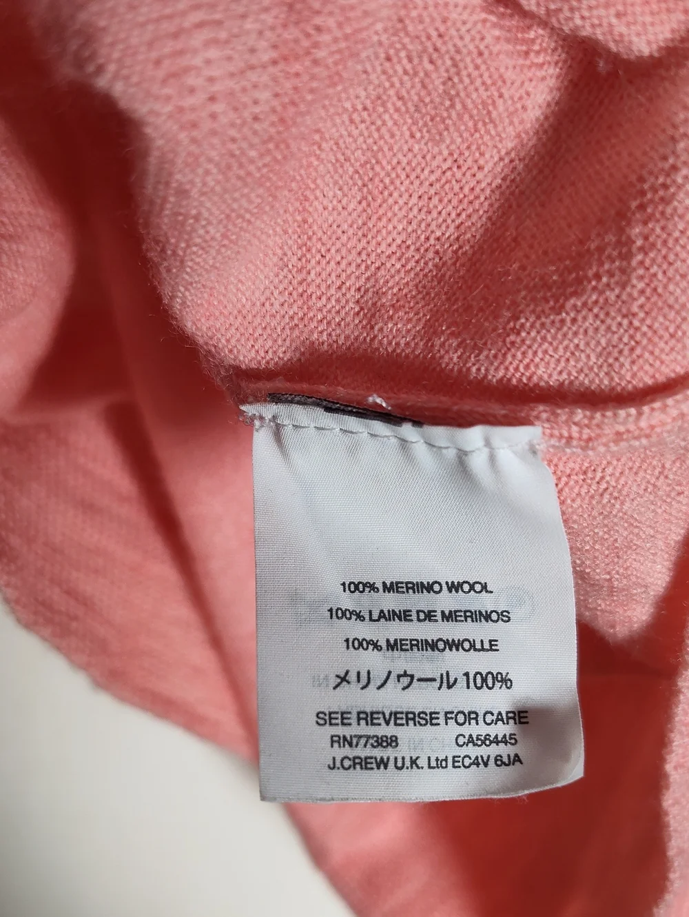 J. Crew Tippi 100% merino wool lightweight crewneck pink‎ sweater L